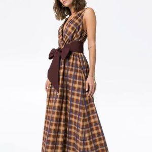 STAUD PLAID JUMPSUIT